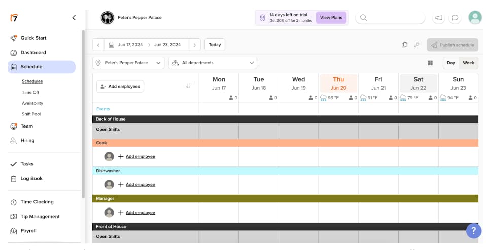 employee scheduling for small business - 7shifts